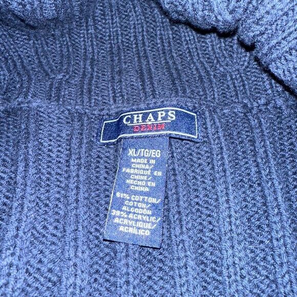 Chaps Denim Women’s Chunky Knit Button Front Sweater Vest Size XL EUC - Picture 5 of 9
